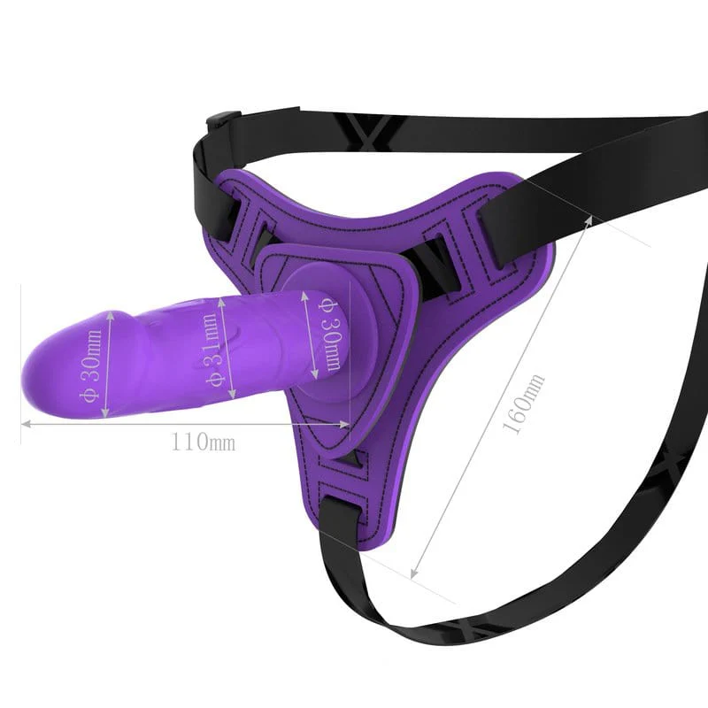 0179M  Violet Dominance – Silicone Strap-On Dildo - Image 3