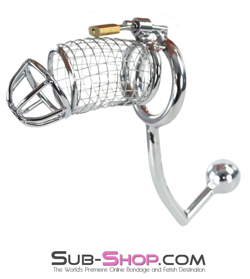 0218M The Ultimate Control Chastity Cage & Plug System - Image 2