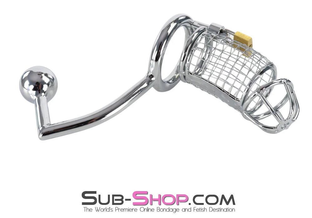 0218M The Ultimate Control Chastity Cage & Plug System - Image 3