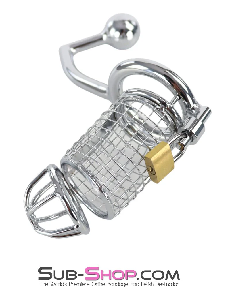 0218M The Ultimate Control Chastity Cage & Plug System - Image 4