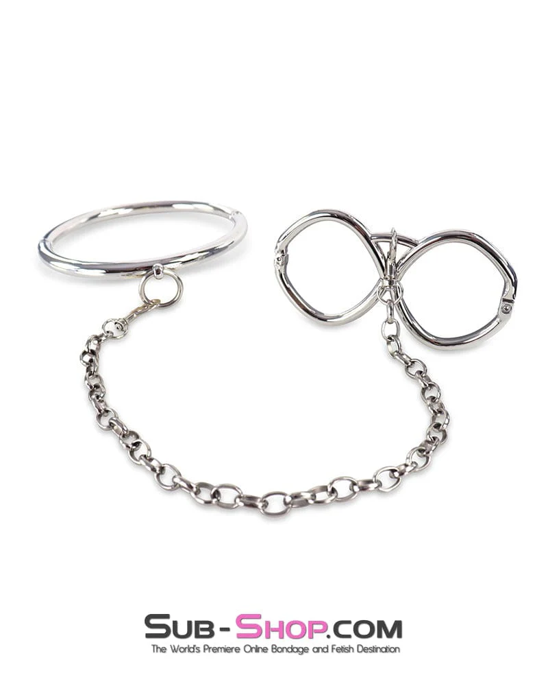 0243M Hex Key Locking Steel Collar & Cuffs – Secure Metal Bondage System