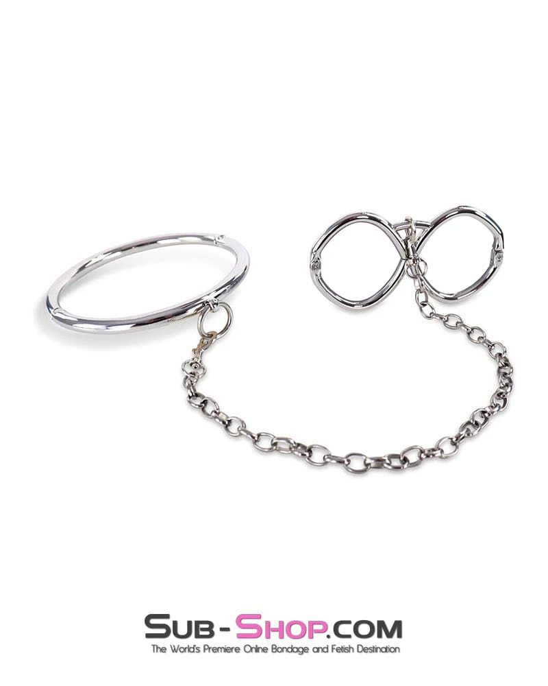 0243M Hex Key Locking Steel Collar & Cuffs – Secure Metal Bondage System - Image 12