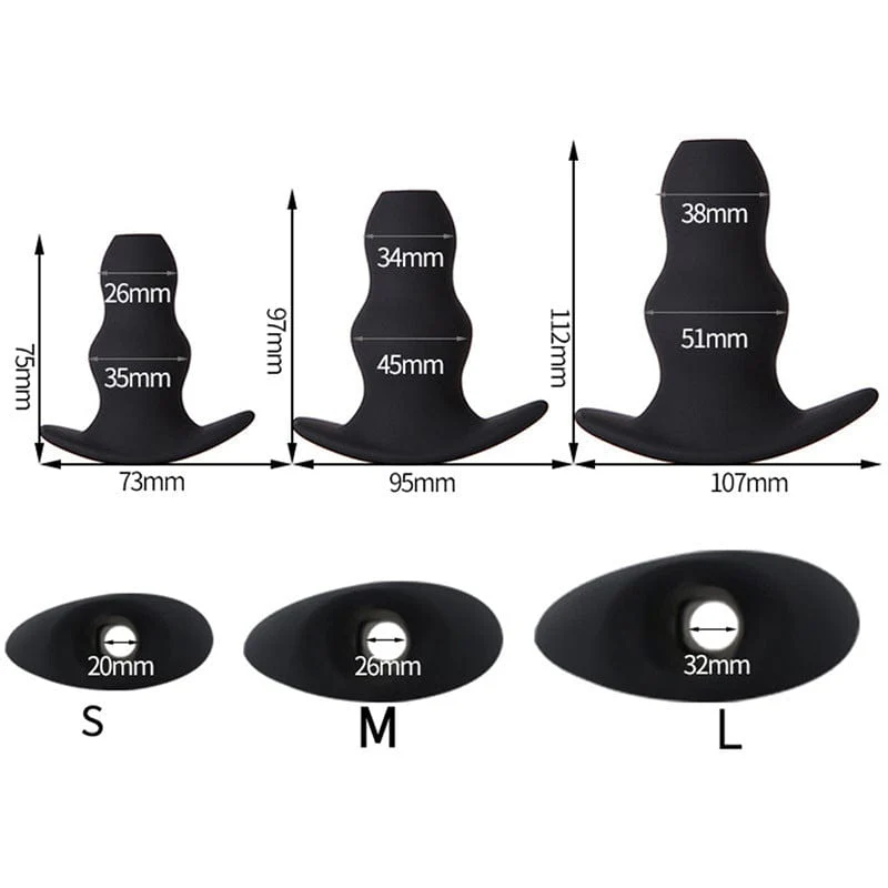 0314M   Hollow Silicone Anal Plug - Image 4