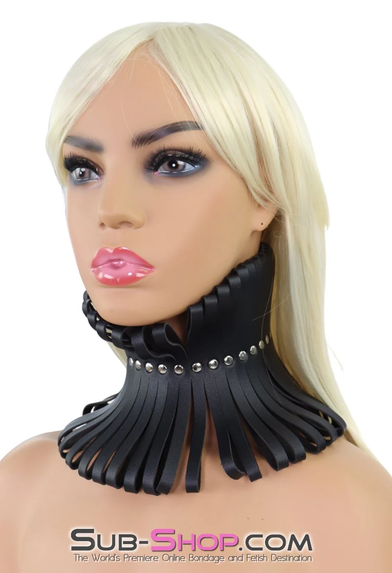 0324AE High Reign Ruffled Throne BDSM Collar - Image 3