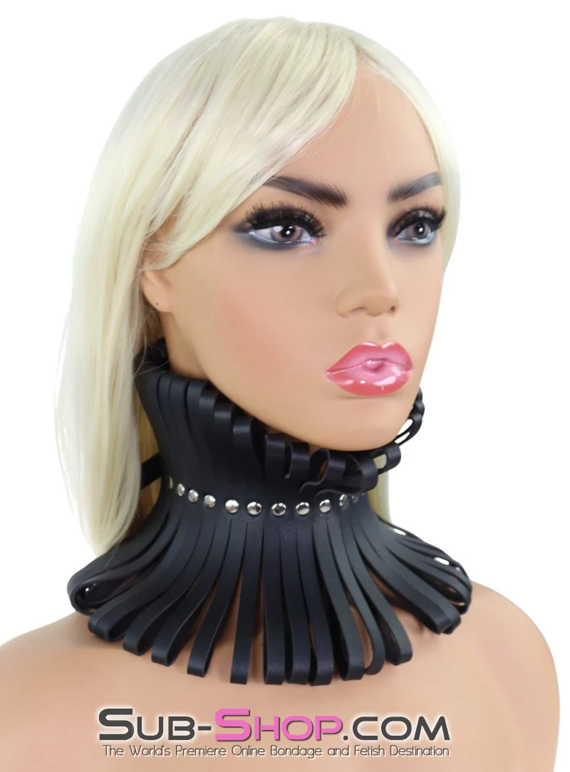 0324AE High Reign Ruffled Throne BDSM Collar - Image 4