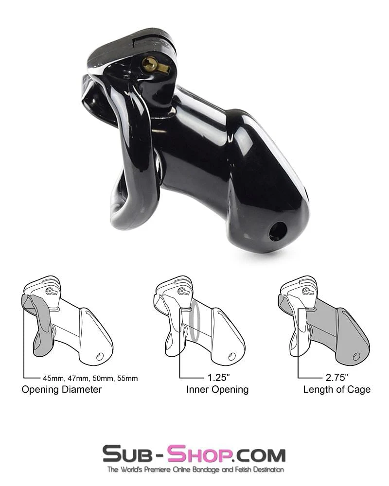 0327AE Black Knight High Security Keyed Tumbler Locking Male Chastity with 4 Base Cock Ring Sizes - MEGA Deal - Image 9