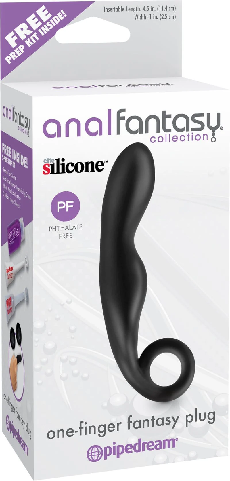 0334P  One-Finger Fantasy Silicone G-Spot Butt Plug - Image 2