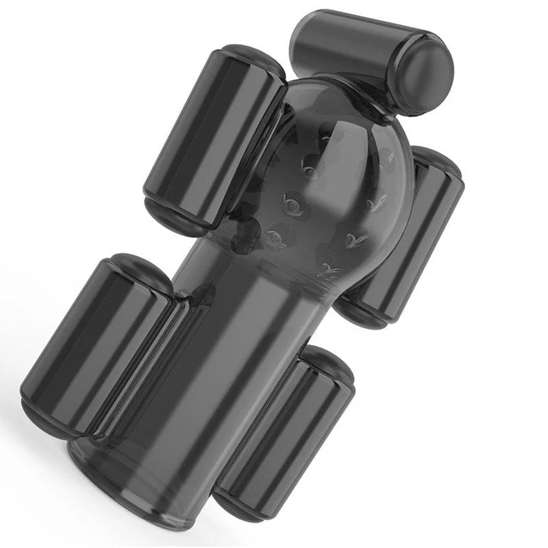 0341M 20 Function Penis Trainer Masturbator Sleeve with 5 USB Vibrating Bullets - Image 4