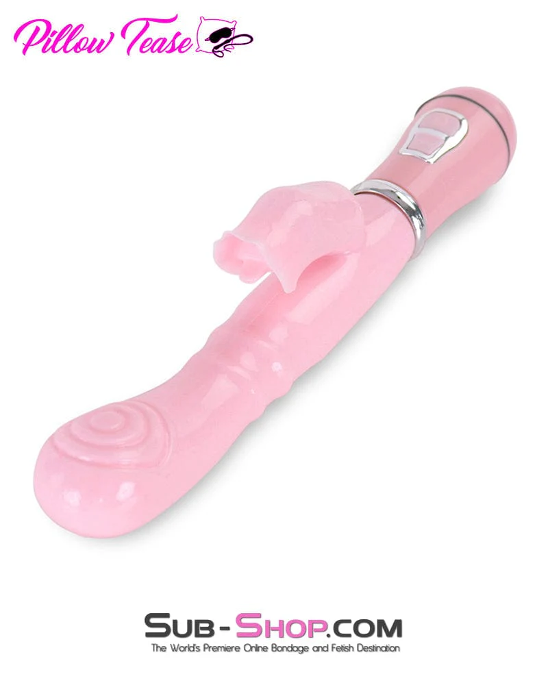 0417E Clit Licking 12 Function Pink Demi Vibe - Image 3
