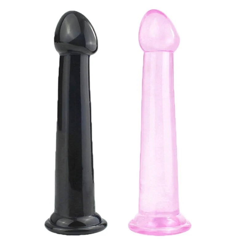 0439M Crystal Suction Cup Base Anal Dildo