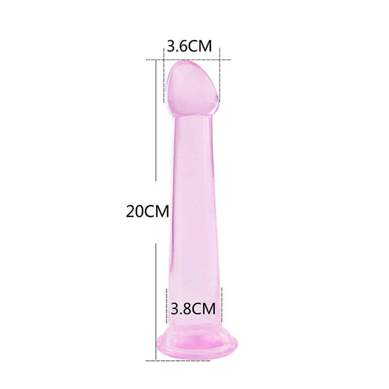 0439M Crystal Suction Cup Base Anal Dildo - Image 5