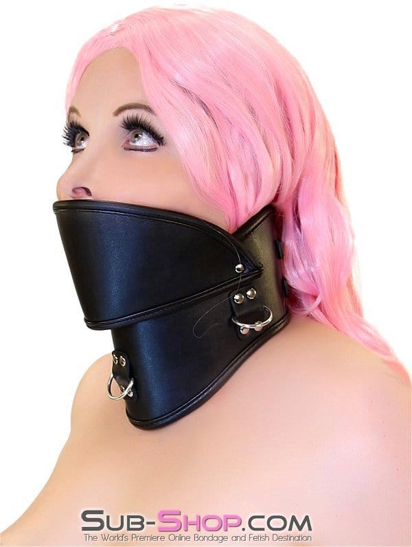 0504DL Posture Collar with 3 D-Rings and Integrated Gag Cover, 3.6 Inches Tall - Image 9