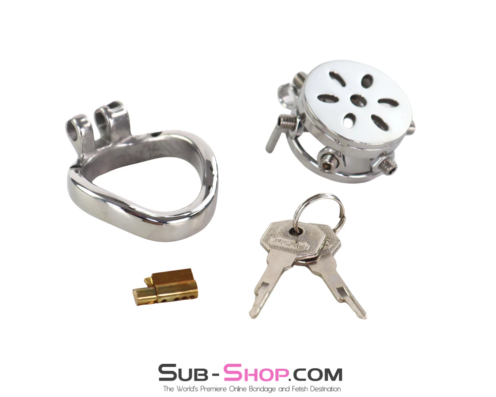 0507M Spiked Steel Chastity Cage - Locking Male Chastity Device with 6 Adjustable CBT Spikes 🔥 FINAL CLEARANCE – Last Chance! - Image 2