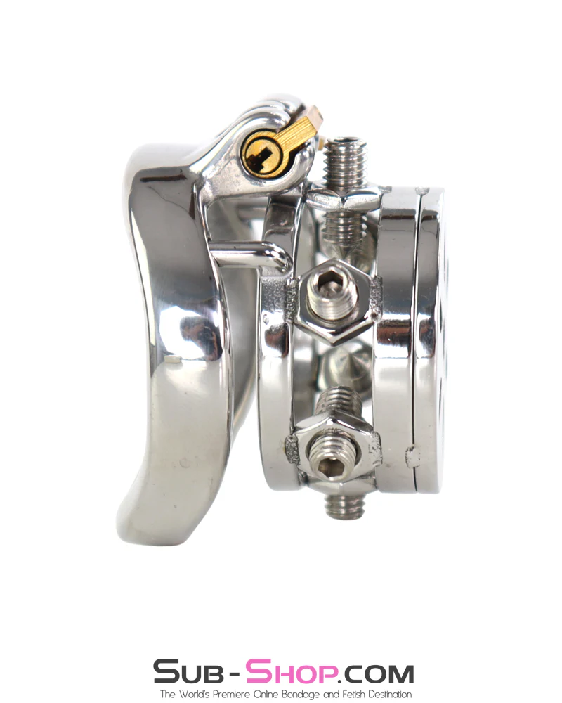 0507M Spiked Steel Chastity Cage - Locking Male Chastity Device with 6 Adjustable CBT Spikes 🔥 FINAL CLEARANCE – Last Chance! - Image 3