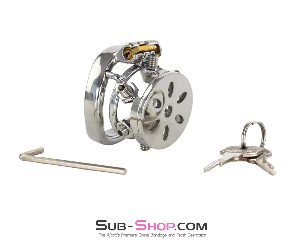 0507M Spiked Steel Chastity Cage - Locking Male Chastity Device with 6 Adjustable CBT Spikes 🔥 FINAL CLEARANCE – Last Chance! - Image 6