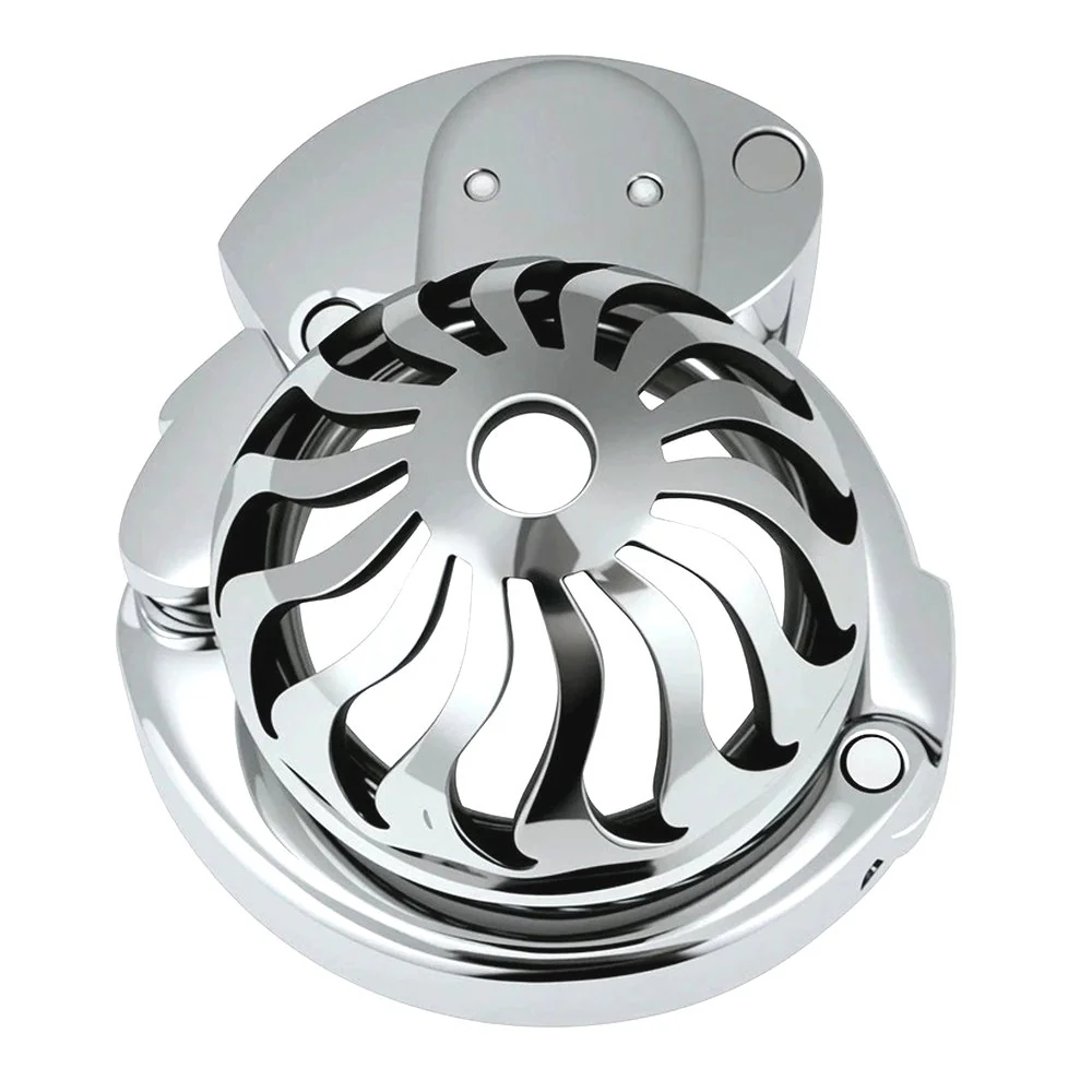 0610M  Stainless Steel Cock Cuff Chastity Cage with High Security Tubular Lock and Keys - Image 2