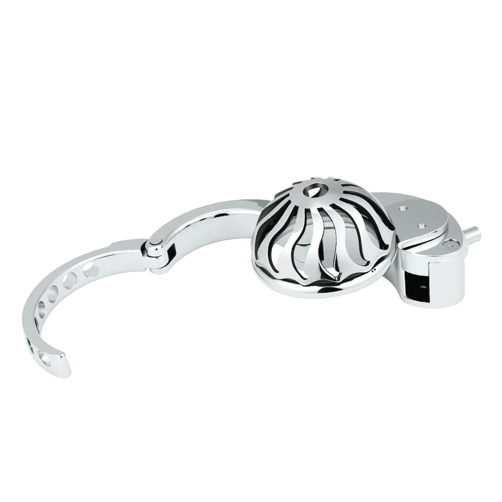 0610M  Stainless Steel Cock Cuff Chastity Cage with High Security Tubular Lock and Keys - Image 4