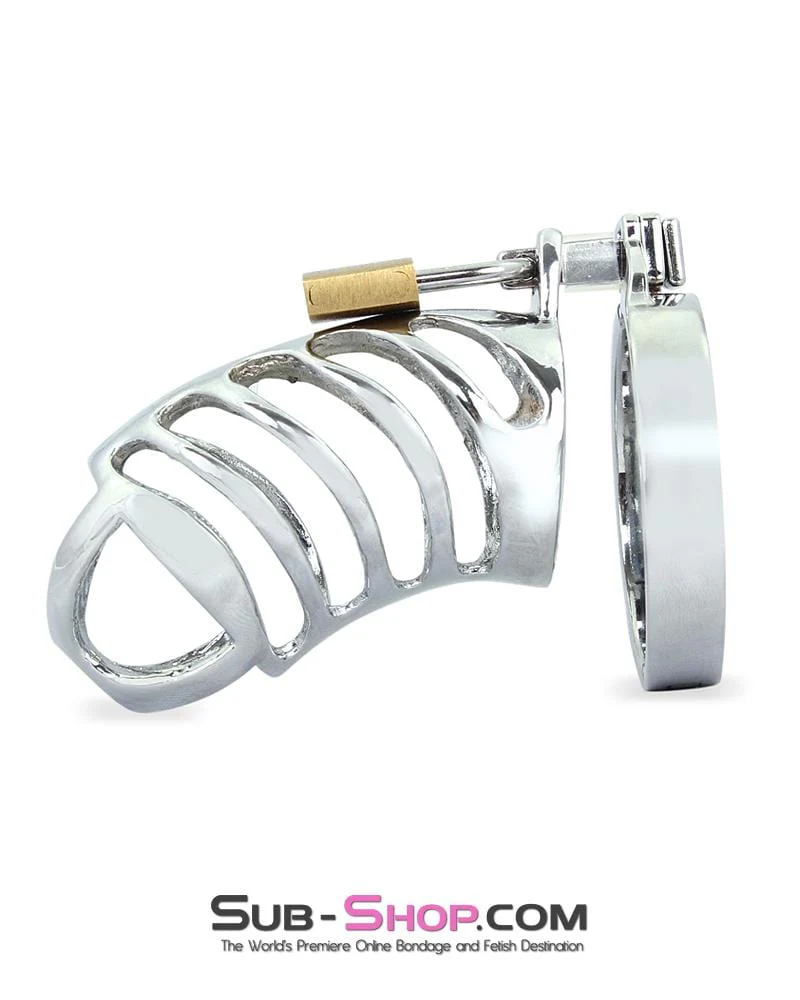 0719M Tiger Cage Locking Steel Penis Chastity Cage 🔥 FINAL CLEARANCE – Last Chance! - Image 5