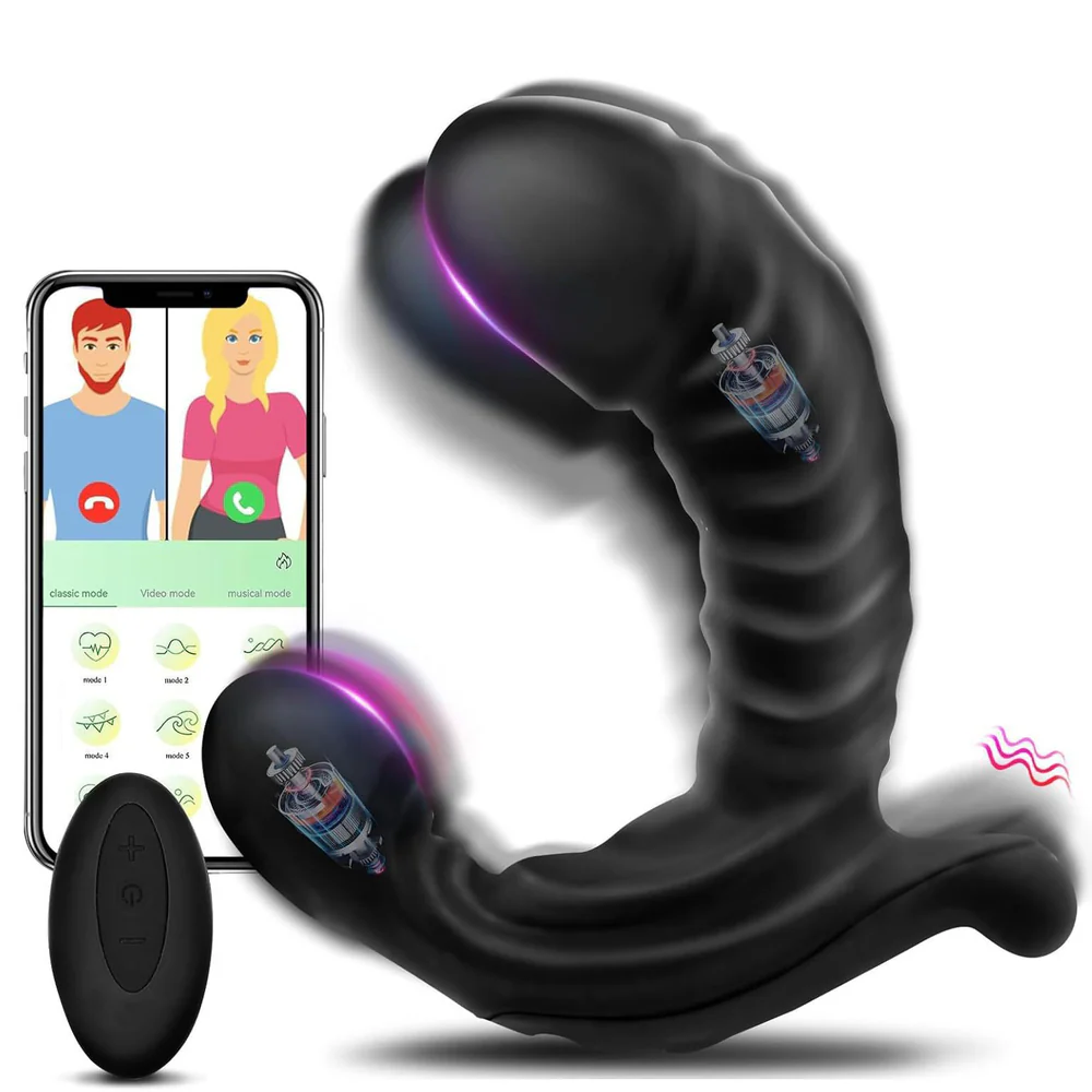 0857M Dual-Motor Vibrating Plug with Perineal & Clitoral Stimulation - Remote Control, Waterproof, Rechargeable - Image 2