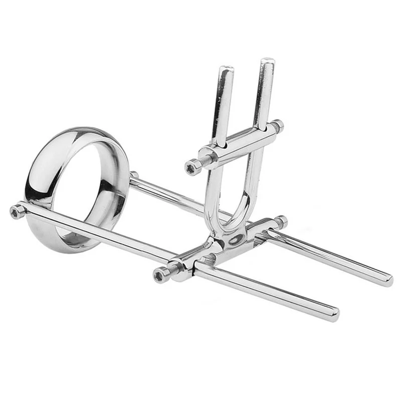 0859M Stainless Steel CBT Penis Extender – Adjustable with Ball Ring Base - Image 2