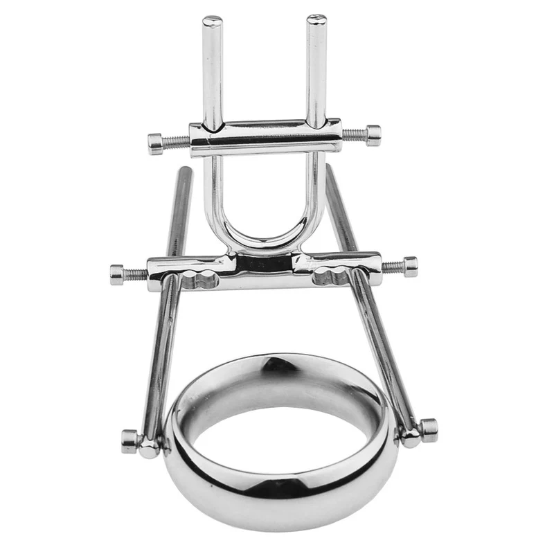 0859M Stainless Steel CBT Penis Extender – Adjustable with Ball Ring Base - Image 5