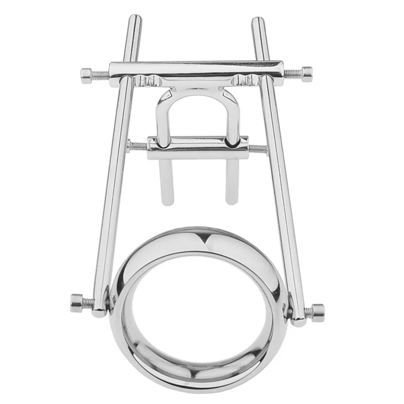 0859M Stainless Steel CBT Penis Extender – Adjustable with Ball Ring Base - Image 6