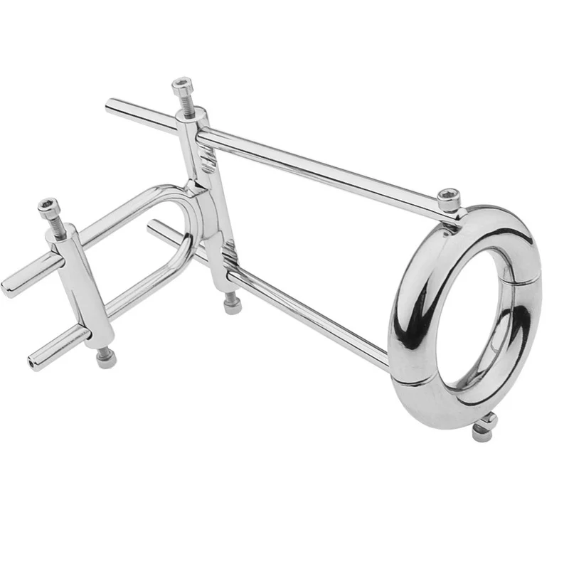 0859M Stainless Steel CBT Penis Extender – Adjustable with Ball Ring Base - Image 7