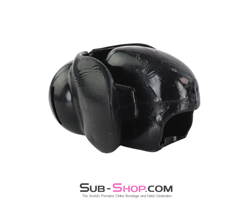 0905M Ultra-Restrictive Mouth Block Gag with Locking Strap, Black - Image 8