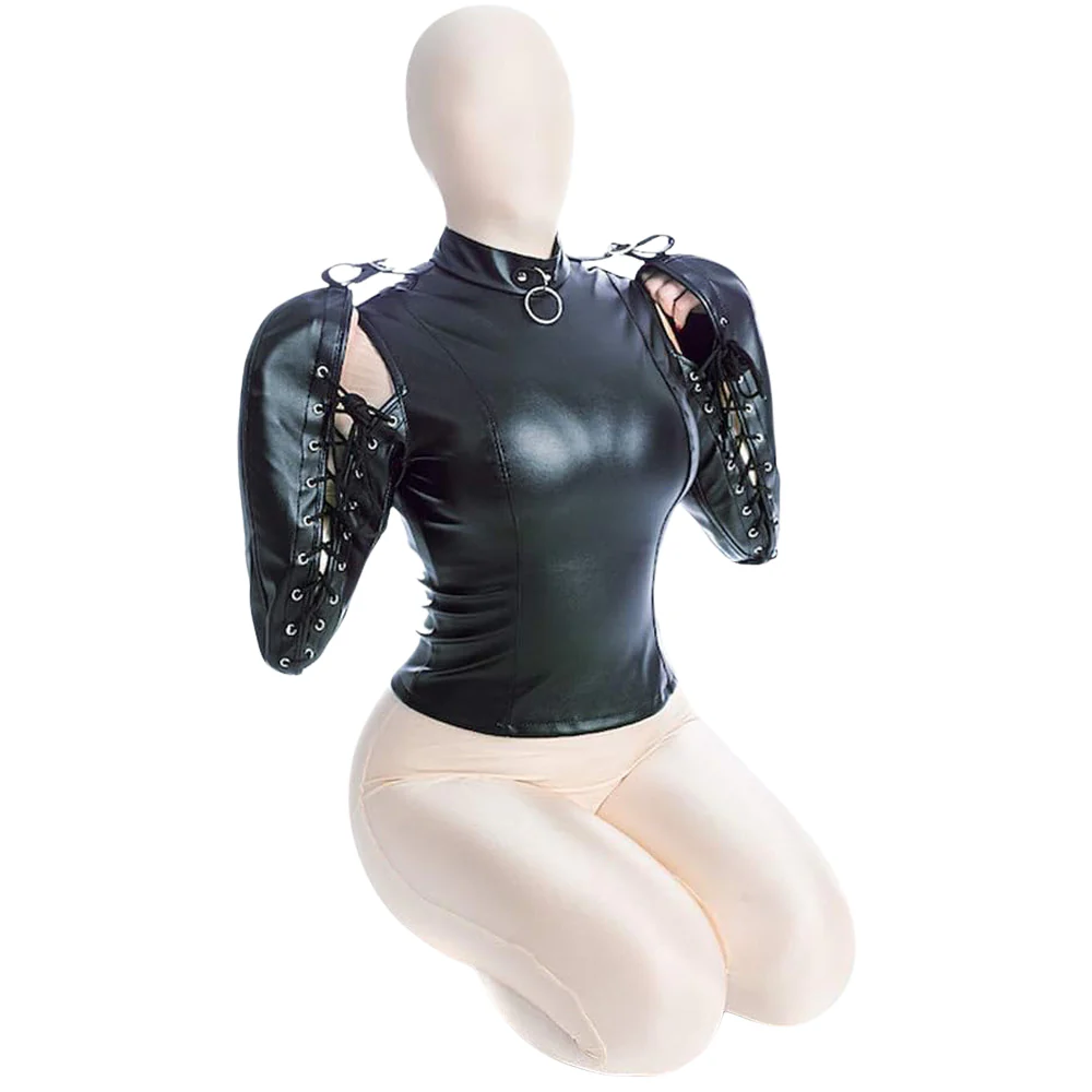 0981M Lace-Up Arm Binding Straitjacket - Full Control Bondage Top - Image 5