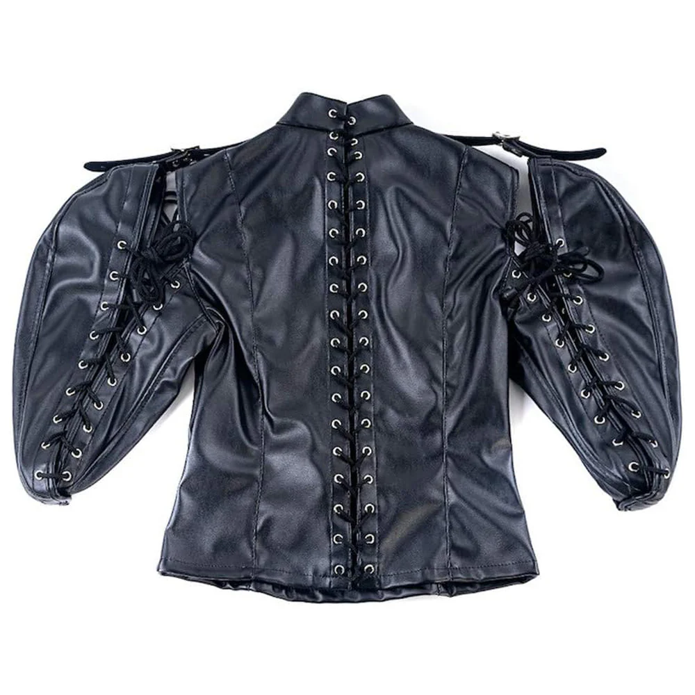 0981M Lace-Up Arm Binding Straitjacket - Full Control Bondage Top - Image 9