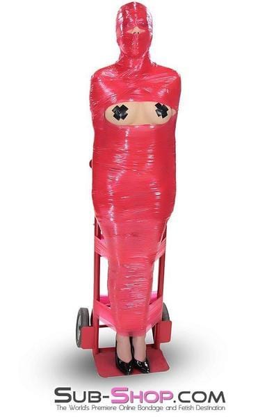 5739A-SIS      1,000 ft. Erotic Sissy Bondage Fantasy Wrap, Red - Image 11