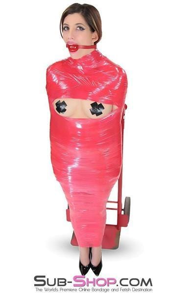 5739A-SIS      1,000 ft. Erotic Sissy Bondage Fantasy Wrap, Red - Image 16