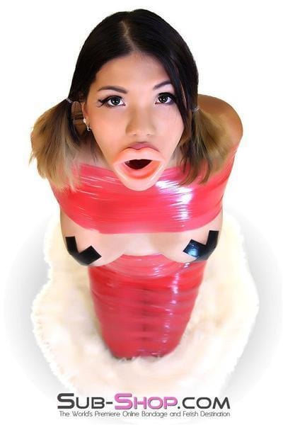 5739A-SIS      1,000 ft. Erotic Sissy Bondage Fantasy Wrap, Red - Image 2