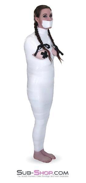 5740A-SIS      1,000 ft. Erotic Sissy Bondage Fantasy Wrap, White - Image 10