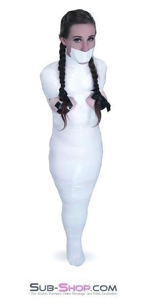 5740A-SIS      1,000 ft. Erotic Sissy Bondage Fantasy Wrap, White - Image 11