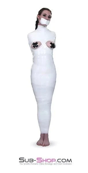 5740A-SIS      1,000 ft. Erotic Sissy Bondage Fantasy Wrap, White - Image 7