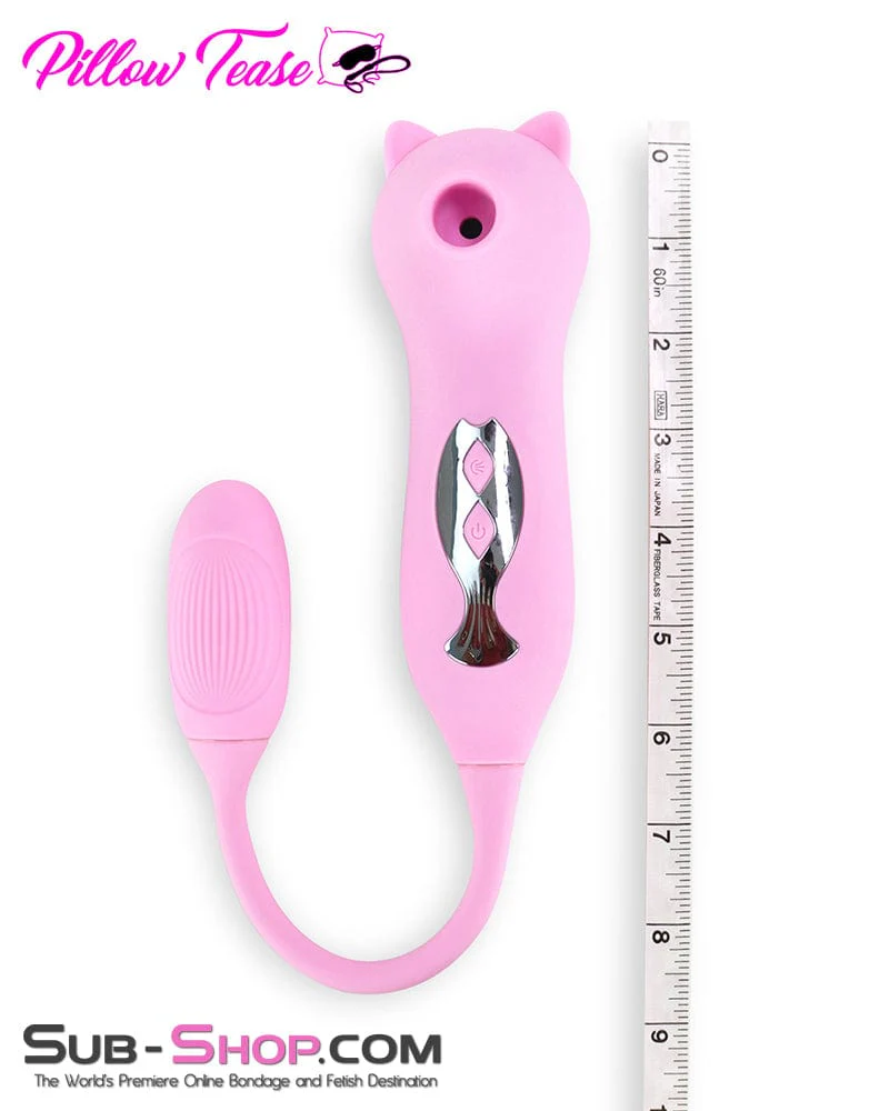 9037M 10 Function 2-In-1 Waterproof Rechargeable Suction Vibrator - Image 4