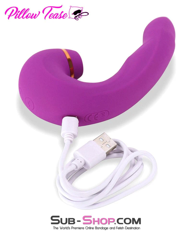 7844M      10 Function Waterproof Rechargeable Silicone Clitoral Sucking & Licking Vibrator - Image 4
