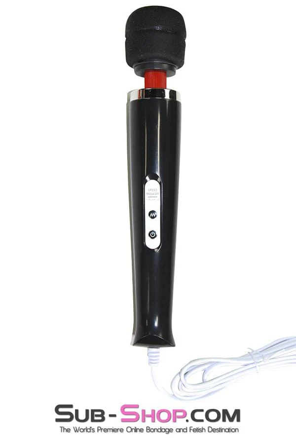 6960R      10 Speed Magic Wand Massager, Black - MEGA Deal  EURO Plug Style Only - Image 2