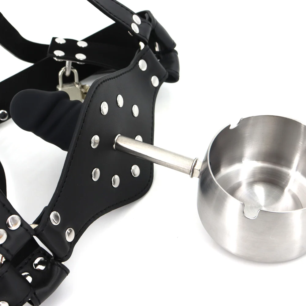 1101M Ashtray Penis Gag Harness for Objectification Play, Locking - Image 8