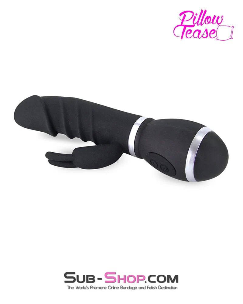 6899M      12 Function Waterproof Ridged Silicone Dildo Vibrator with Clit Stimulator - Image 9