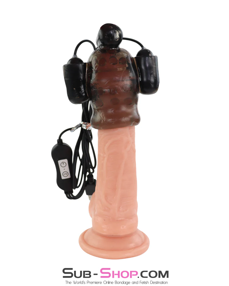1324M Glans Grip Vibrating Sleeve – Penis Head Trainer with 3 USB-Charged Bullets - Image 2