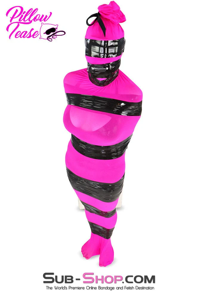 1517DL      Sheer Encasement Pink Silk Full Body Sack - Image 10