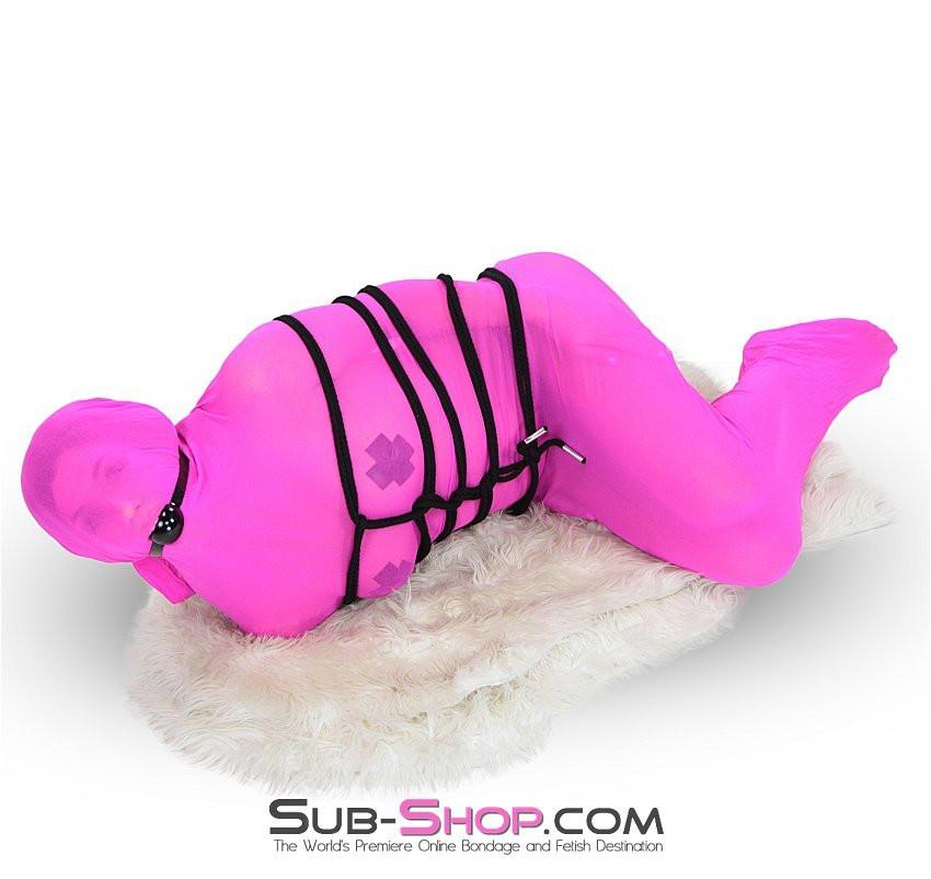 1517DL      Sheer Encasement Pink Silk Full Body Sack - Image 13
