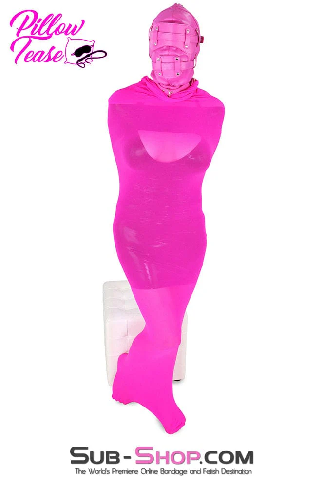 1517DL      Sheer Encasement Pink Silk Full Body Sack - Image 2