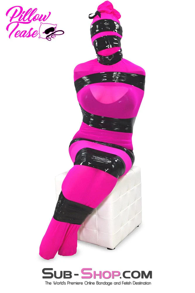 1517DL      Sheer Encasement Pink Silk Full Body Sack - Image 4
