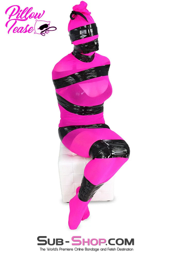 1517DL      Sheer Encasement Pink Silk Full Body Sack - Image 7