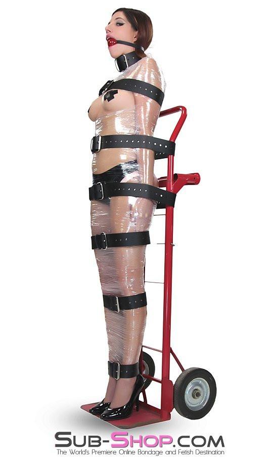 1743A-BLK 2" Wide Buckling Bondage Strap, Black Leather - 4 Sizes! - Image 11