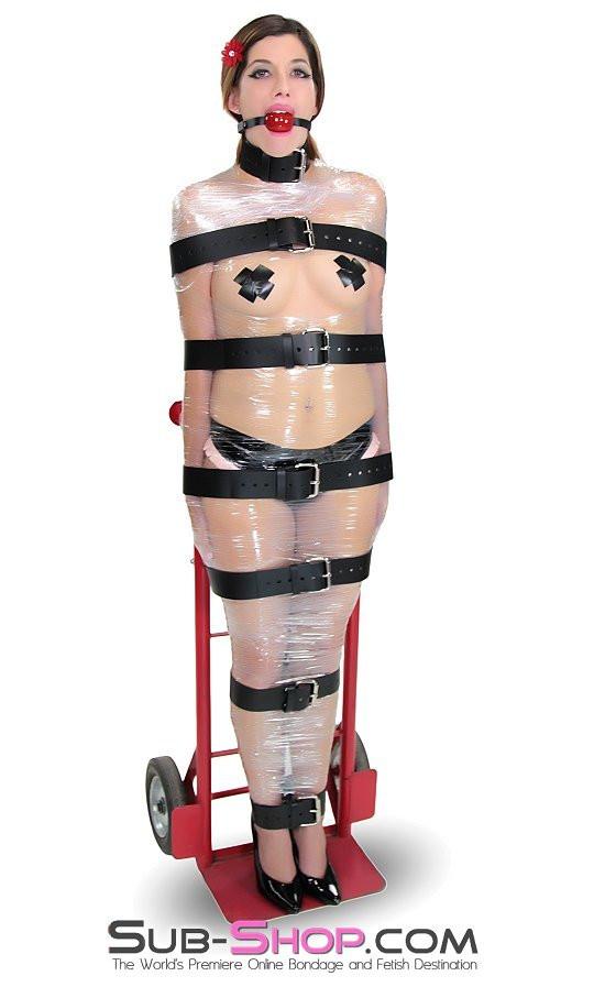1743A-BLK 2" Wide Buckling Bondage Strap, Black Leather - 4 Sizes! - Image 7