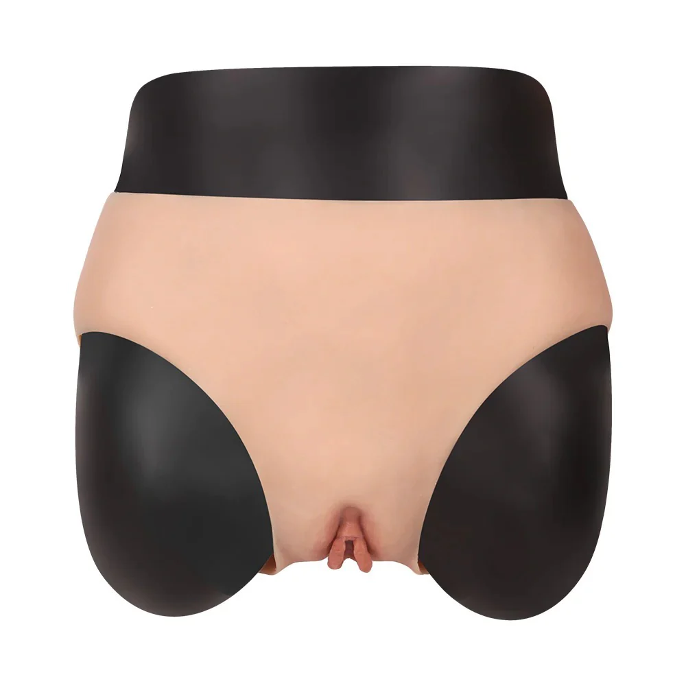 2262M  Real-Feel Silicone Vagina Panties with Front Hole - Feminizing Crossplay Underwear, Ultra-Stretch Fit - Image 3